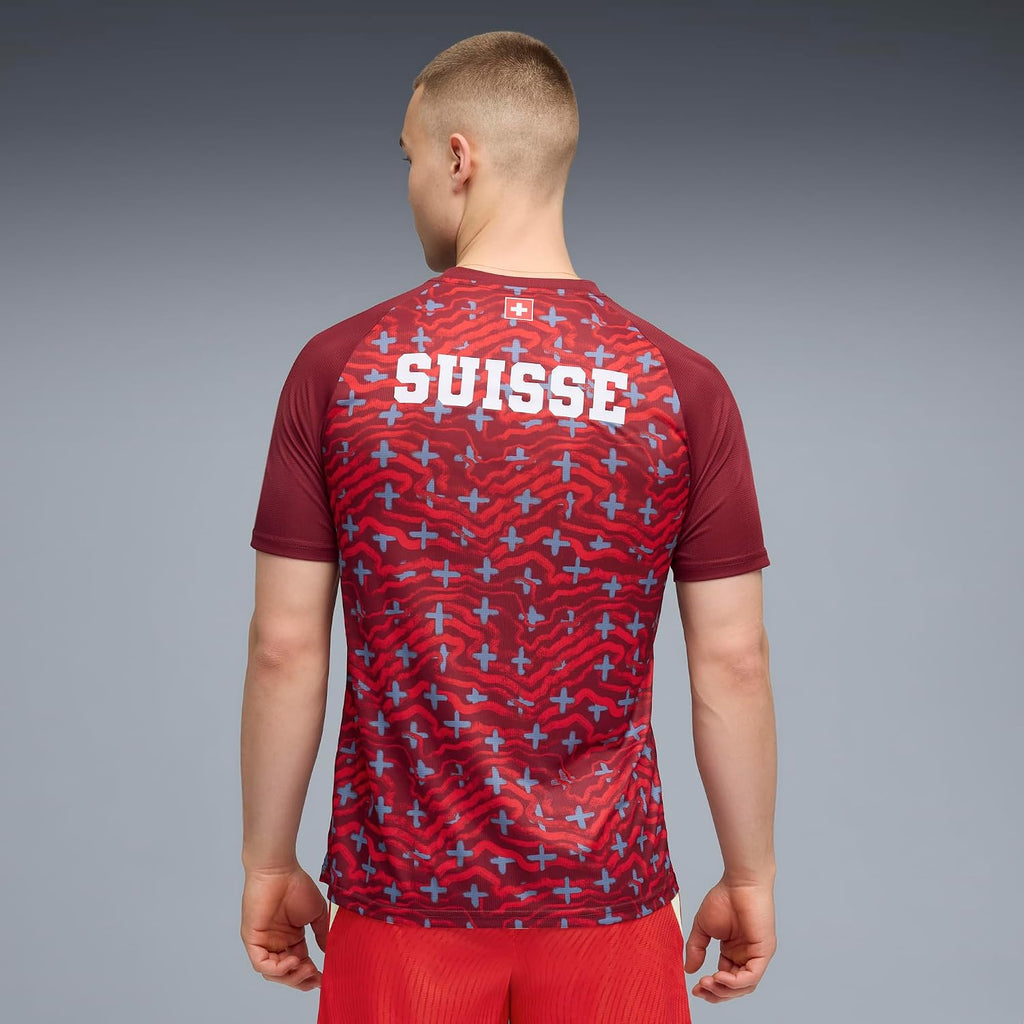 Men's Swiss National Team Warm Up Soccer Jersey