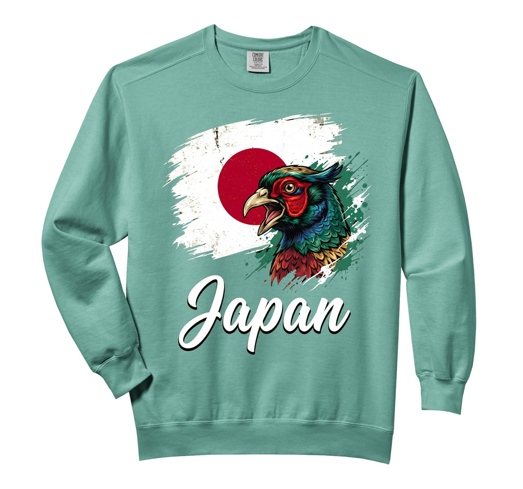Japan Green Pheasant National Flag Comfort Colors Adult Sweatshirt