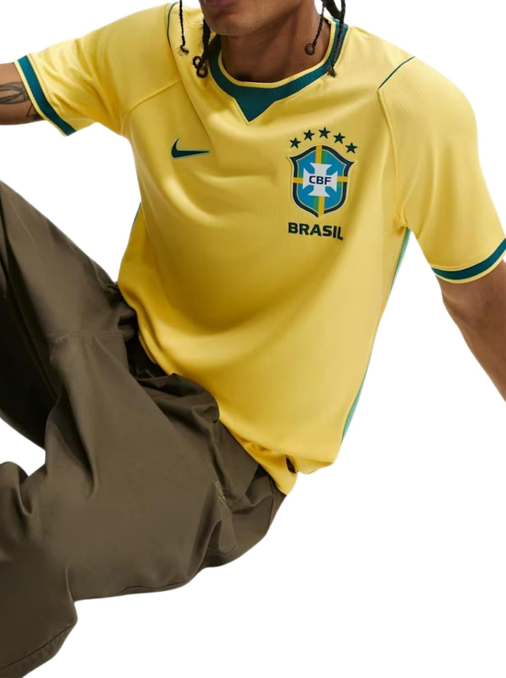 Men's Brazil 2026 Stadium Home Soccer Jersey - Dri-FIT Cloth