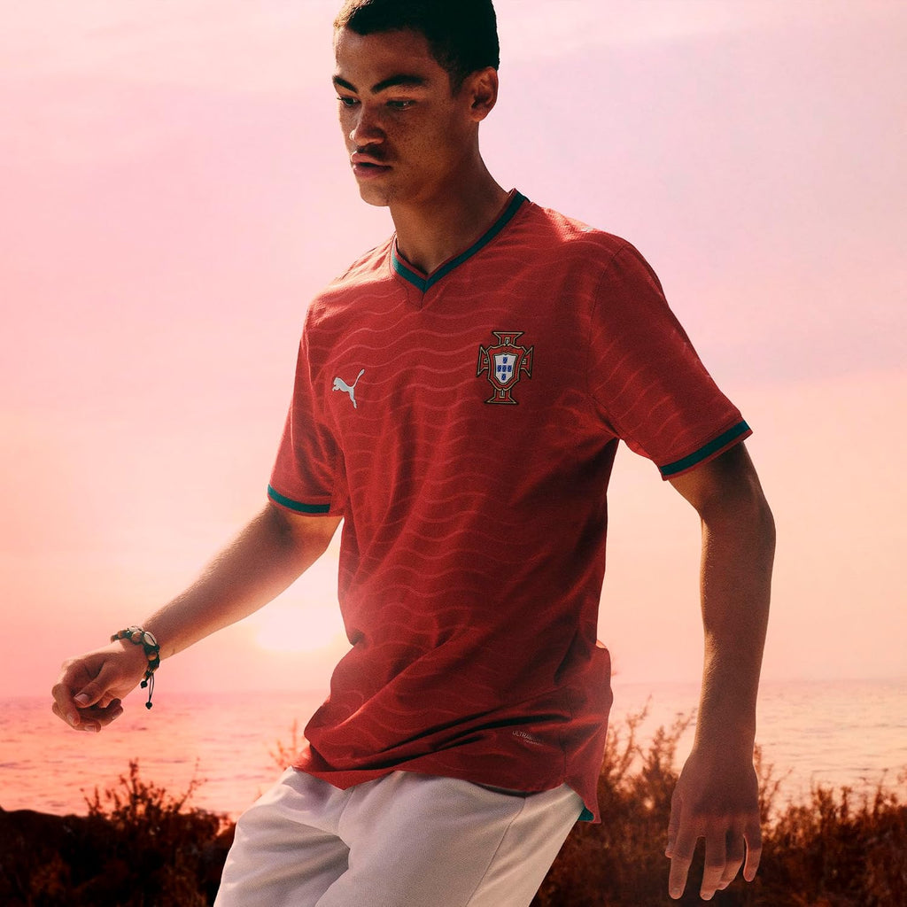 Men's Portugal Home Soccer Jersey - Crew Neck Short Sleeve