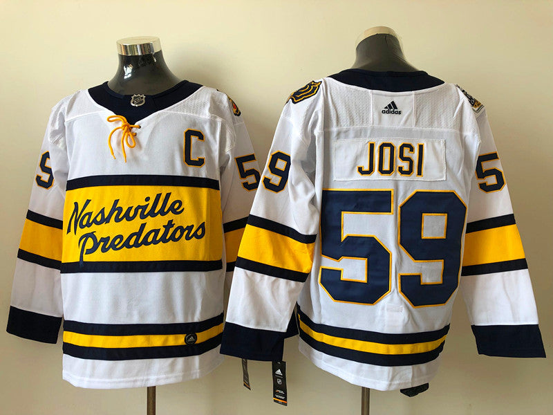 Men's Nashville Predators Roman Josi #59 White Breakaway Player Jerseys