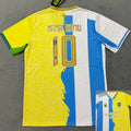 NAMA KAMU #10 Argentina x Brazil Special Edition Fans Soccer Jersey Front