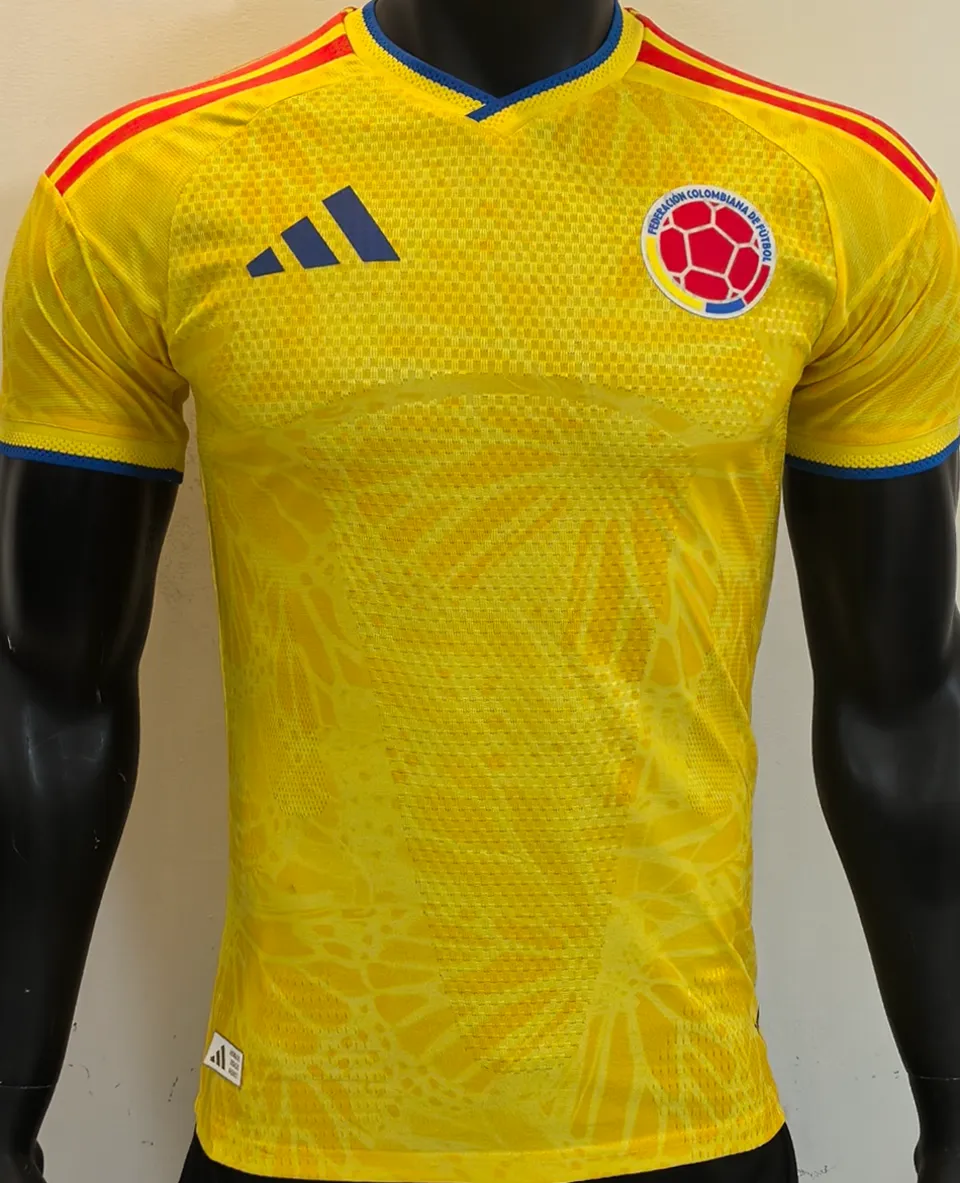 2026/27 Colombia Home Yellow Player Version Soccer Jersey Front