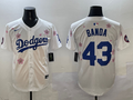 Men's Los Angeles Dodgers Anthony Banda #43 White Replica Player Jerseys
