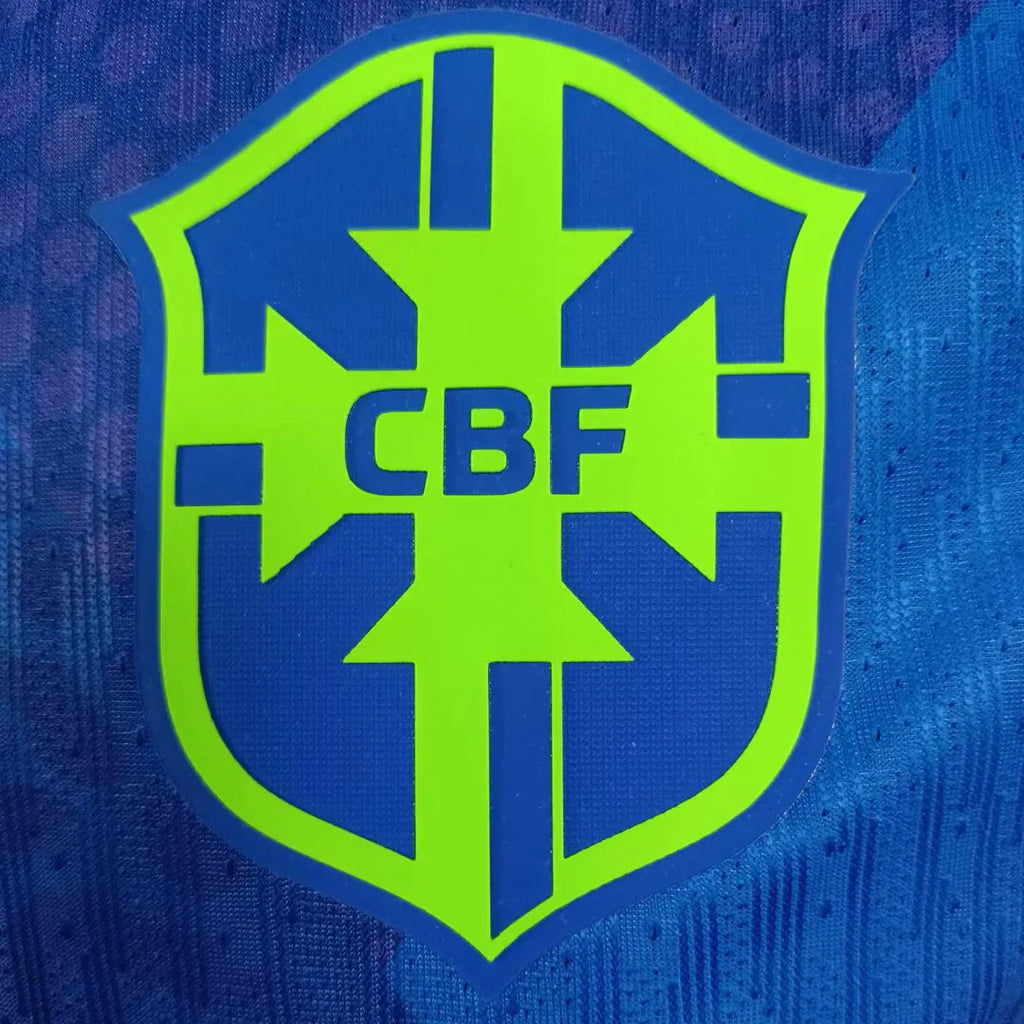 2025/26 Brazil Away Blue Player Version Jersey Detail 1