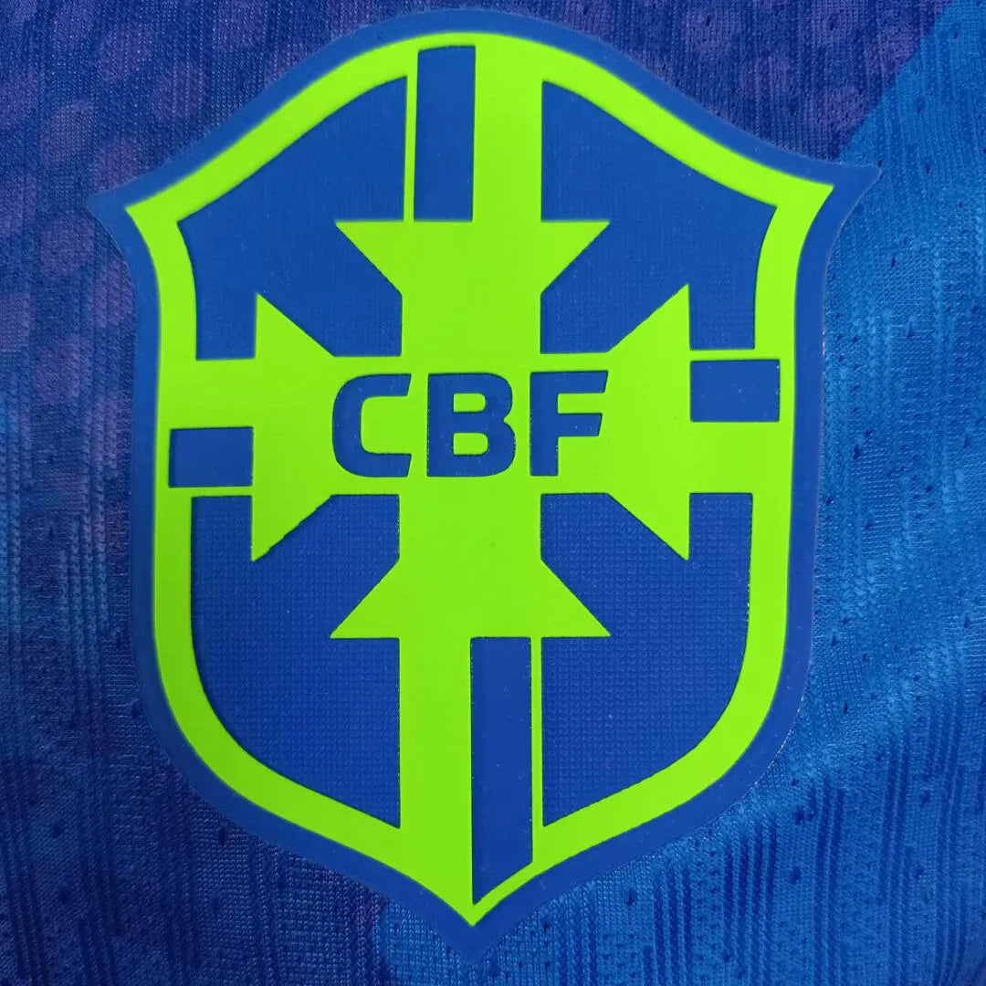 2025/26 Brazil Away Blue Player Version Jersey Detail 1