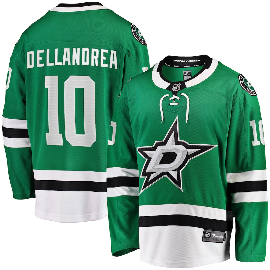 Men's Dallas Stars Ty Dellandrea #10 Kelly Green Home Breakaway Player Jerseys