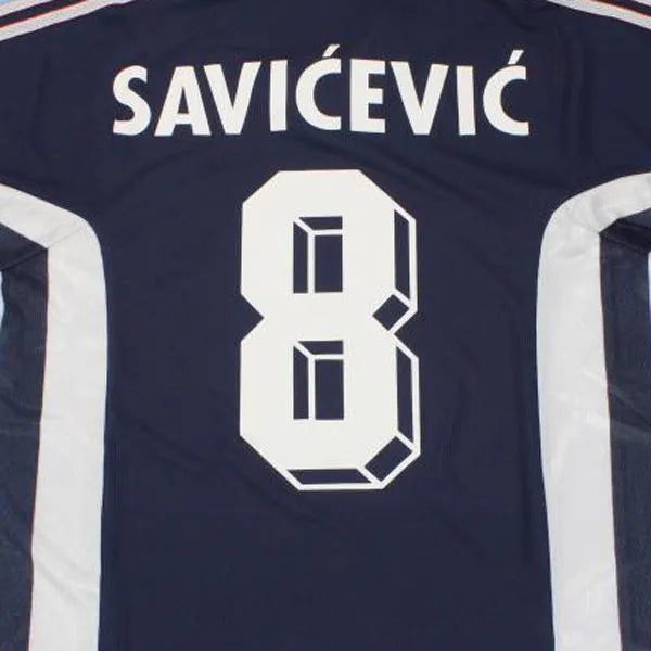 1998 Yugoslavia Home Blue Retro Soccer Jersey Detail 1