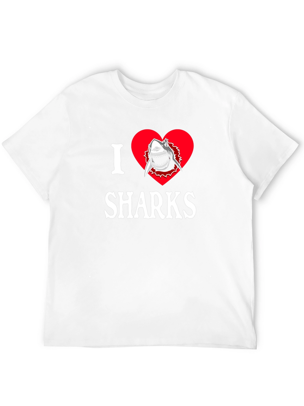 I Heart Sharks Graphic T-Shirt - Black Cotton Tee