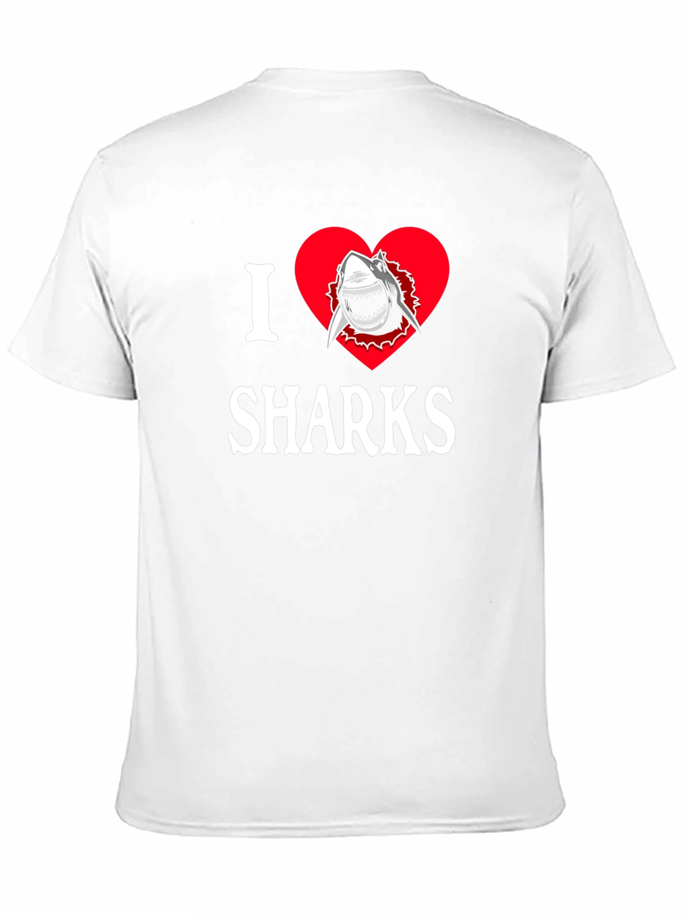 I Heart Sharks Graphic T-Shirt - Black Cotton Tee