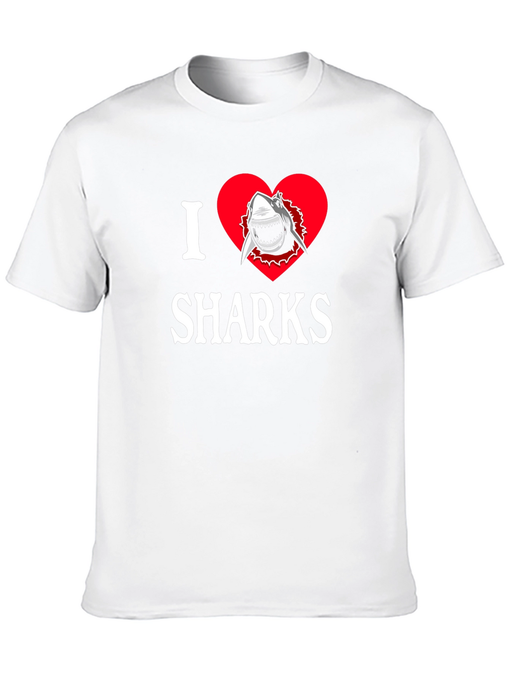 I Heart Sharks Graphic T-Shirt - Black Cotton Tee