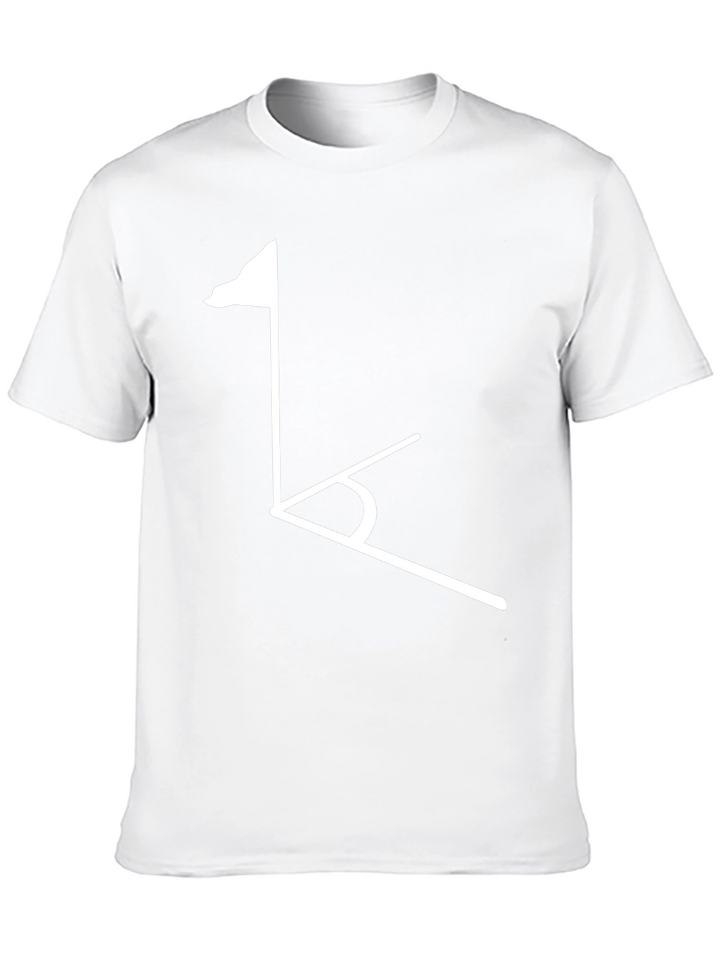 Golf Tee Black T-Shirt - Modern Geometric Design