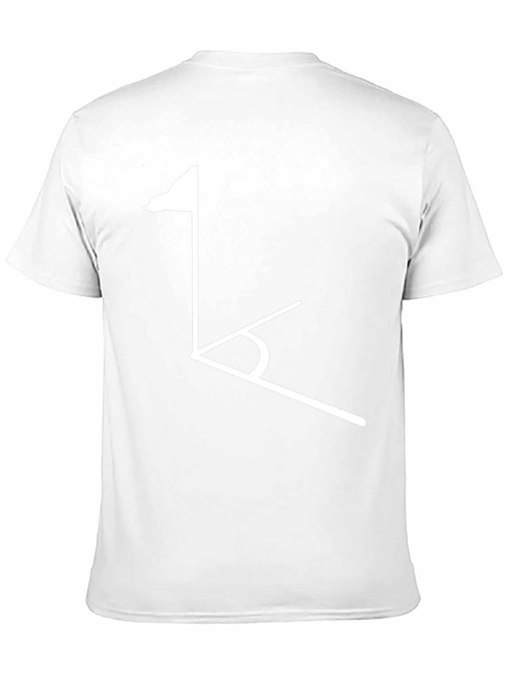 Golf Tee Black T-Shirt - Modern Geometric Design