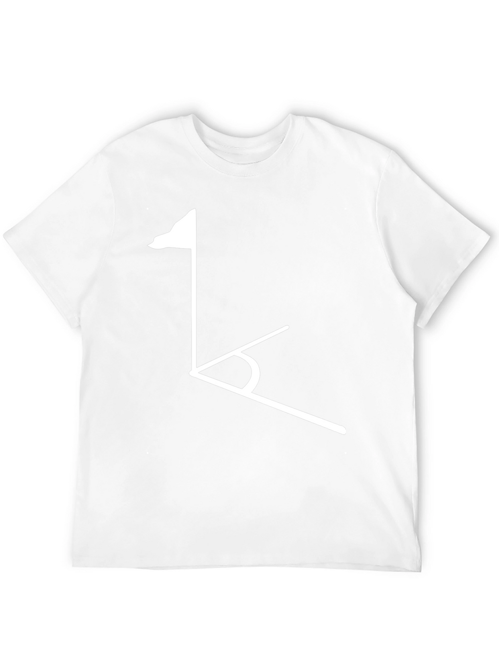 Golf Tee Black T-Shirt - Modern Geometric Design