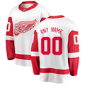 Men's Detroit Red Wings White Away Breakaway Custom Jerseys
