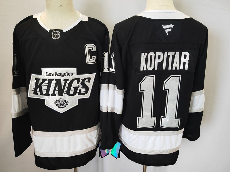 Men's Los Aneles Kings Anze Kopitar #11 Black Game Jerseys