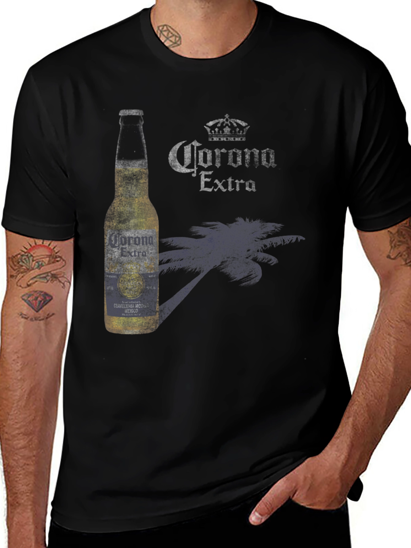 Corona Extra Beer Graphic Print T-Shirt