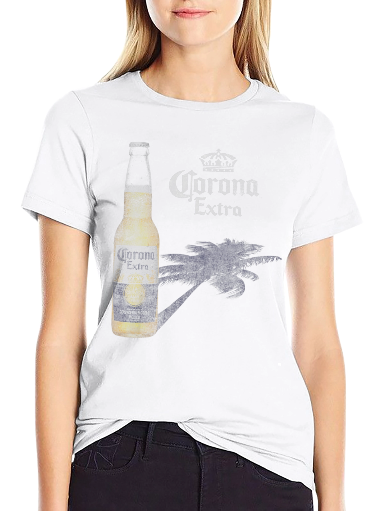 Corona Extra Beer Graphic Print T-Shirt