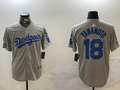 Men's Los Angeles Dodgers Yoshinobu Yamamoto #18 Gray Game Player Jerseys