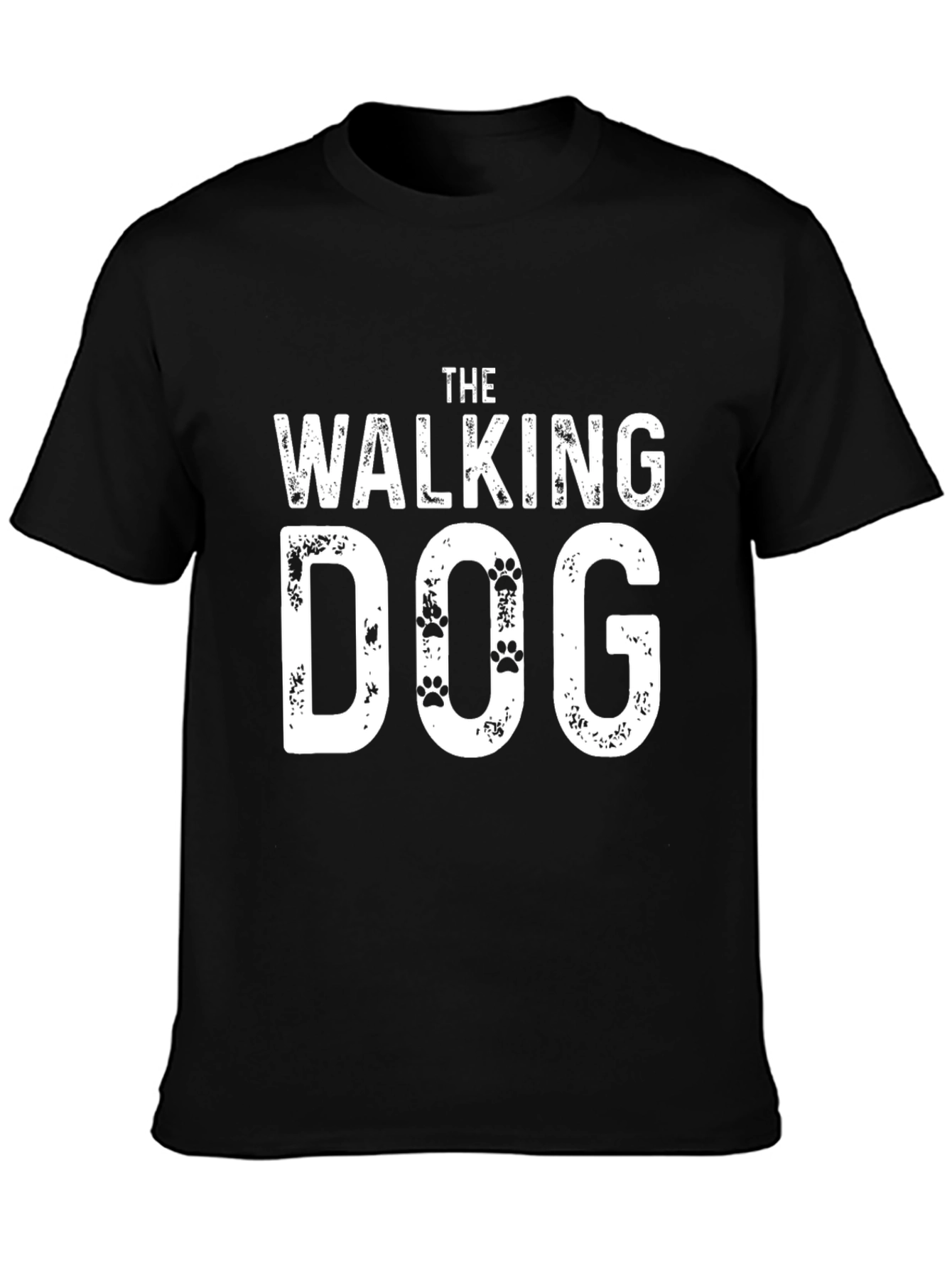 The Walking Dog T-Shirt - Black Novelty Tee