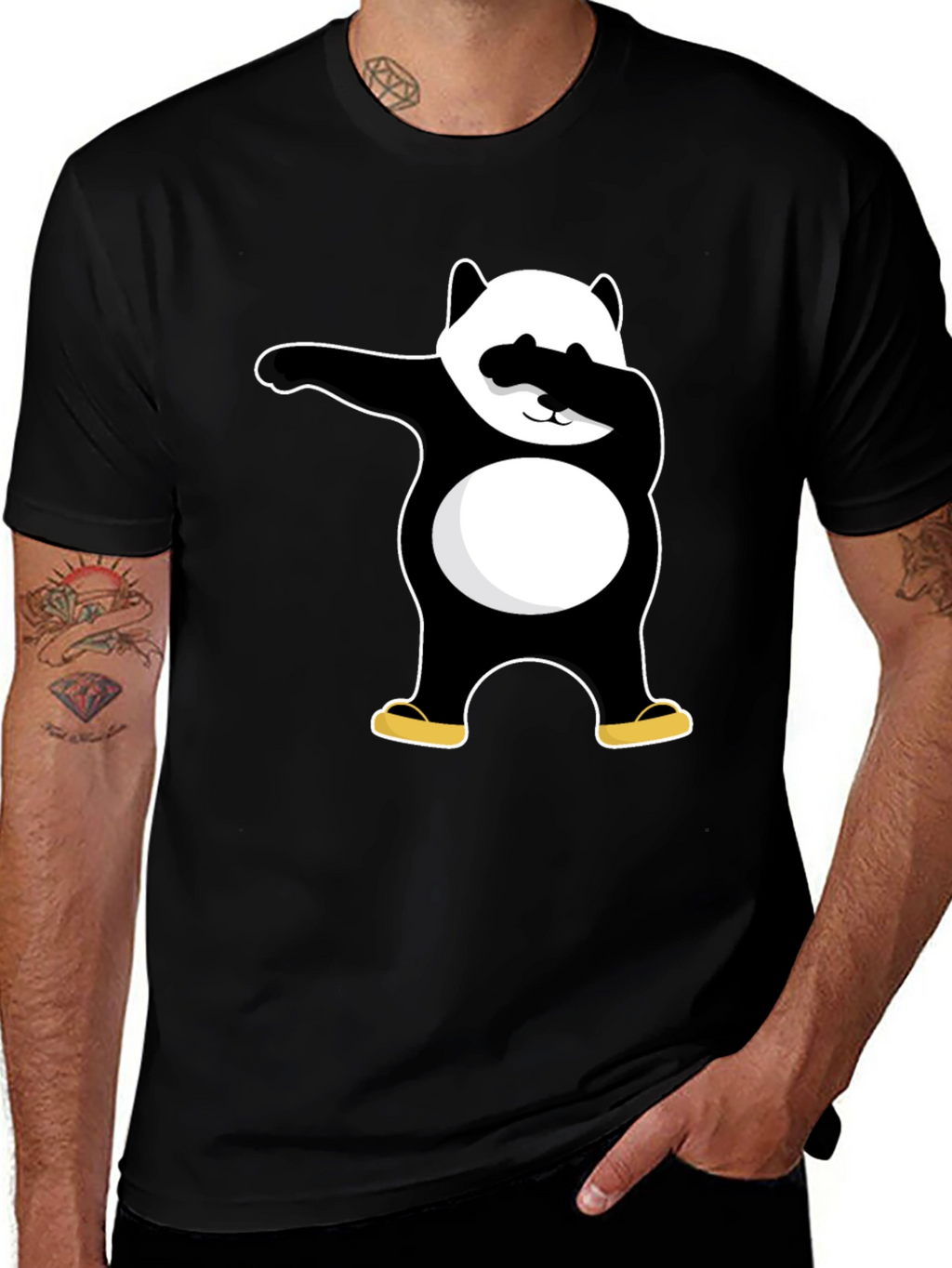 Dabbing Panda Graphic T-Shirt - Cool & Fun Design