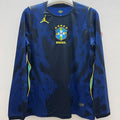 2026/27 Brazil Away Blue Fans Long Sleeve Soccer Jersey Front