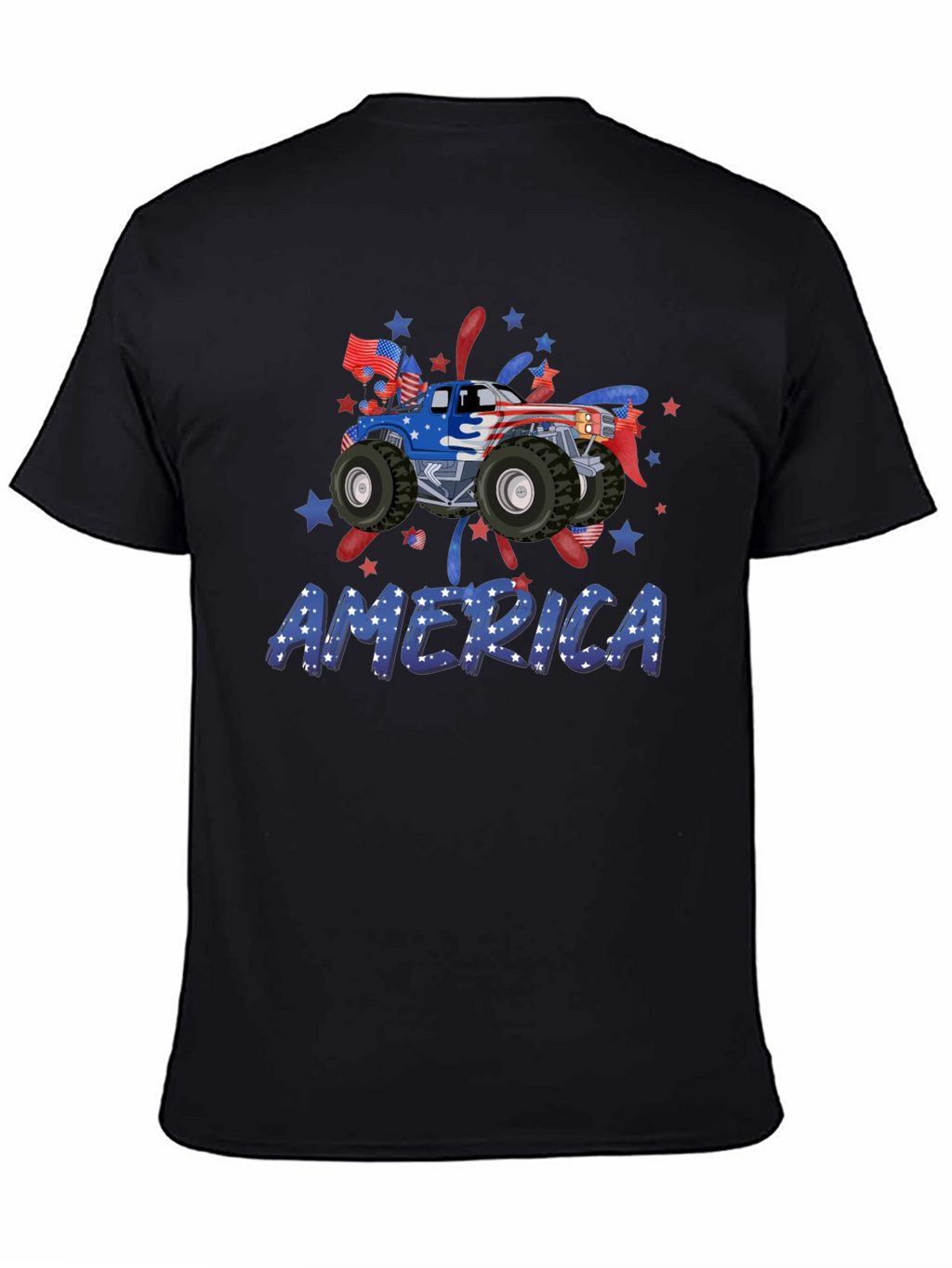 Patriotic Monster Truck Tee - America USA Pride