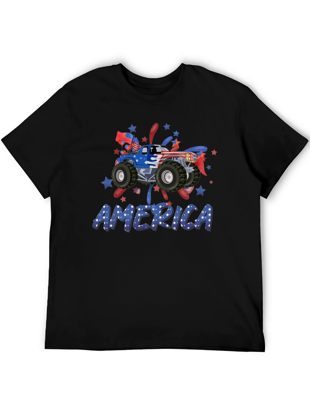 Patriotic Monster Truck Tee - America USA Pride