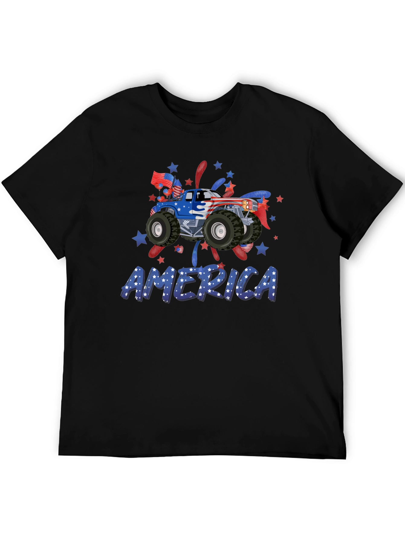 Patriotic Monster Truck Tee - America USA Pride