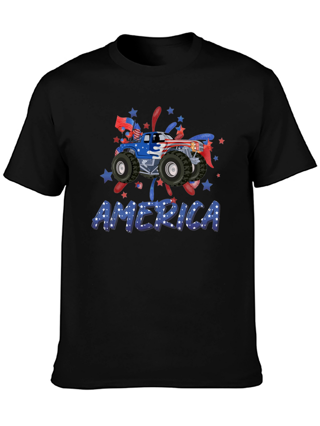 Patriotic Monster Truck Tee - America USA Pride
