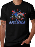 Patriotic Monster Truck Tee - America USA Pride