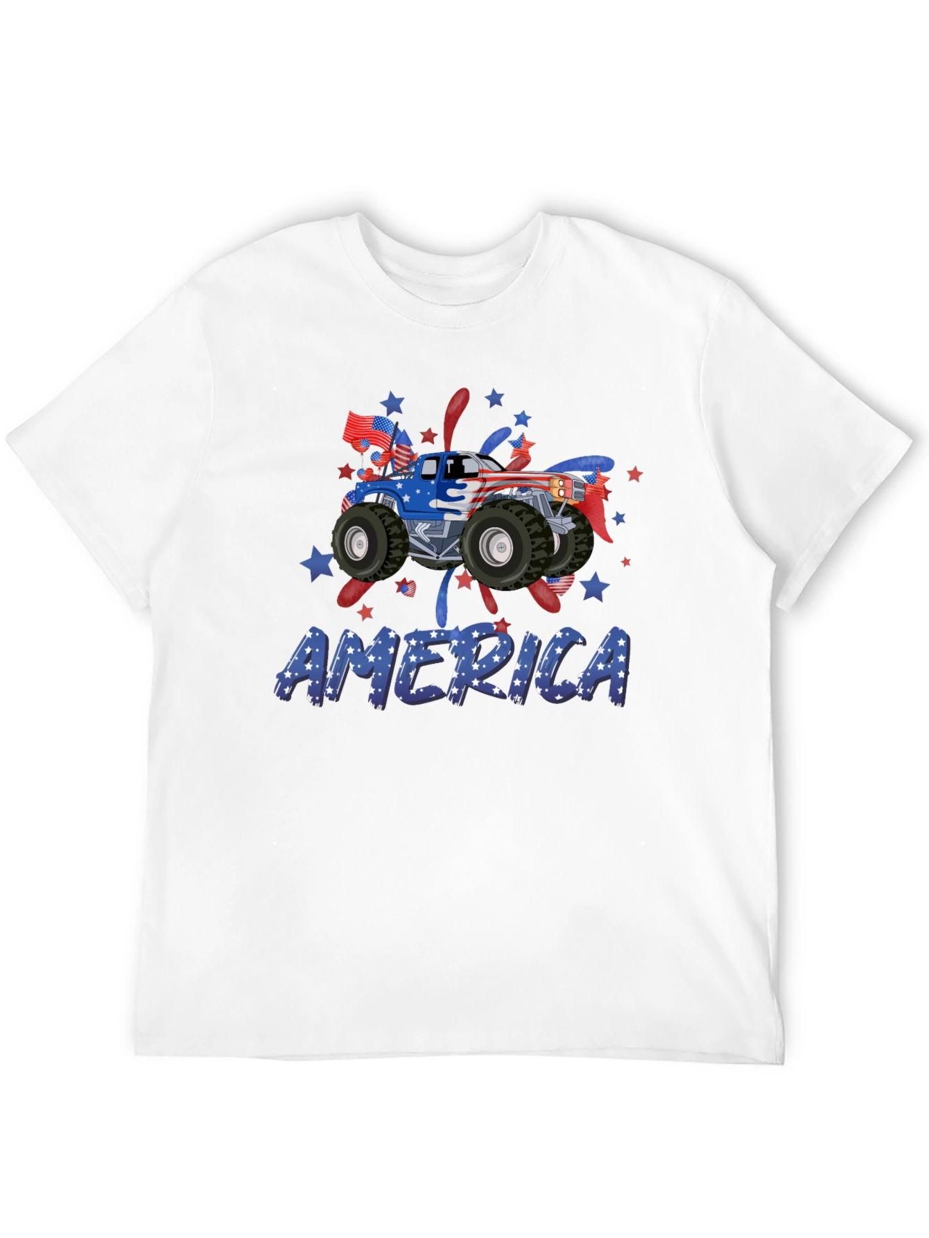 Patriotic Monster Truck Tee - America USA Pride