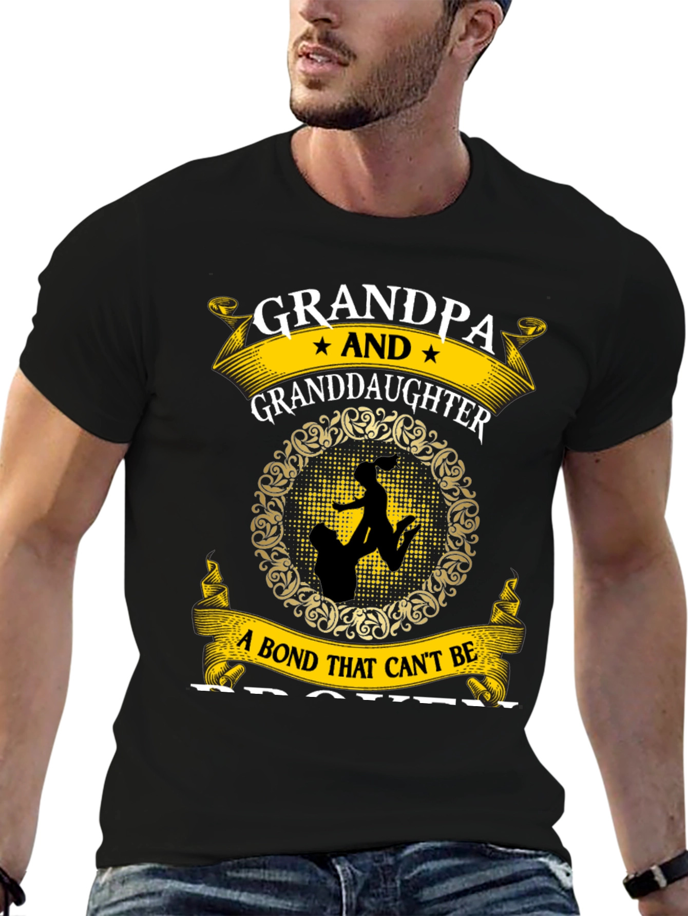 Grandpa and Granddaughter T-Shirt - A Bond That Cant Be Broken