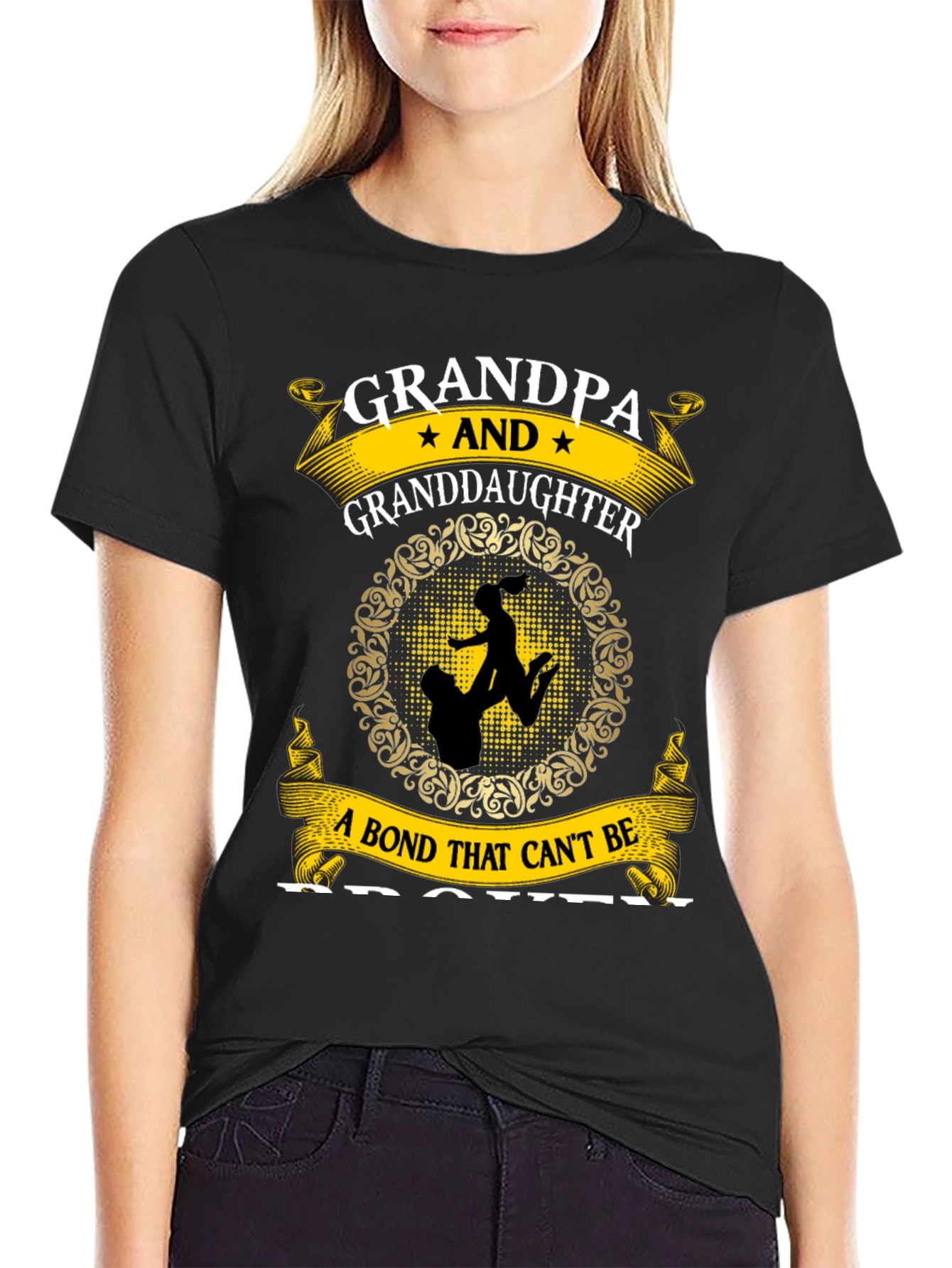 Grandpa and Granddaughter T-Shirt - A Bond That Cant Be Broken