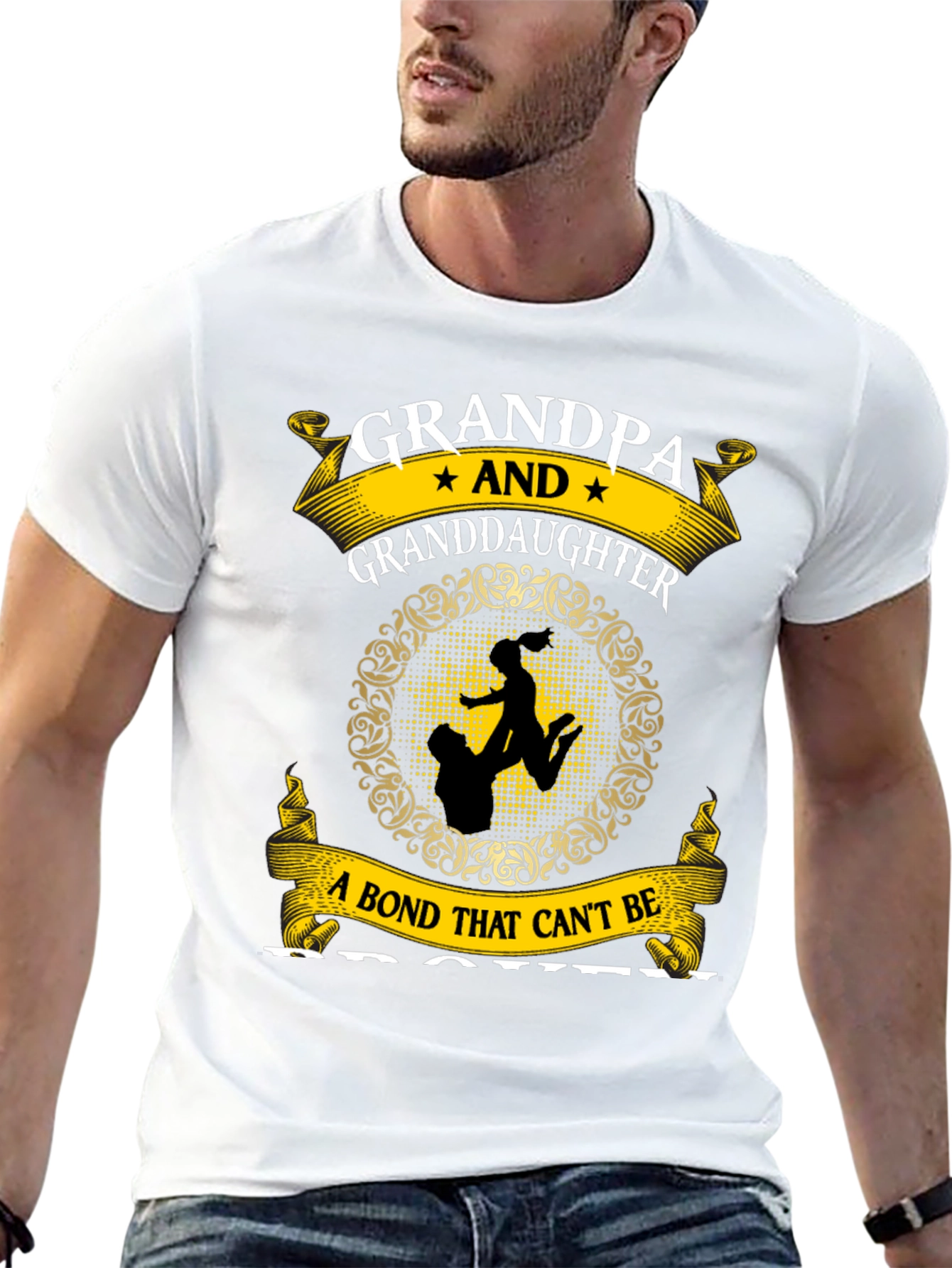 Grandpa and Granddaughter T-Shirt - A Bond That Cant Be Broken
