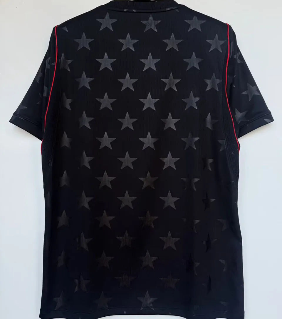 2026/27 U.S 1:1 Quality Away Black Fans Soccer Jersey (Have Right Patch 有右臂章 白底黑字） Detail 1