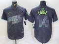 Men's Tampa Bay Rays Jacob Lopez #74 Charcoal 2024 City Connect Limited Player Jerseys