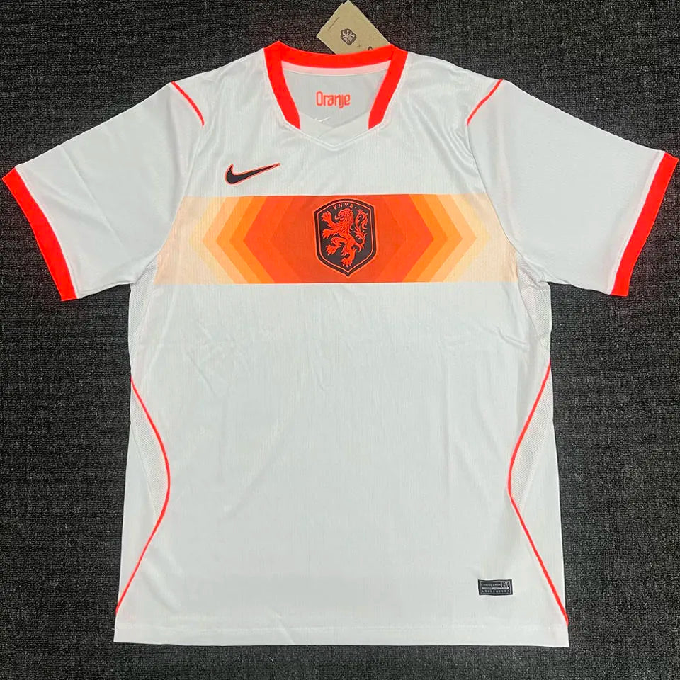 2026/27 NL Away White Fans Soccer Jersey (Have Right Patch 有右臂章 黑底白字） Back