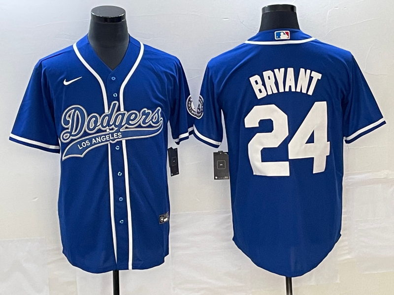 Men's Los Angeles Dodgers Kobe Bryant #24 Royal Player Jerseys Joint Edition