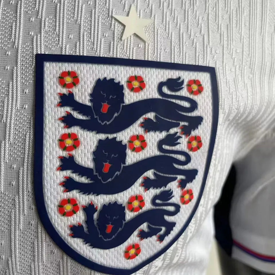 2024/25 England Home White Player Version Soccer Jersey Detail 2