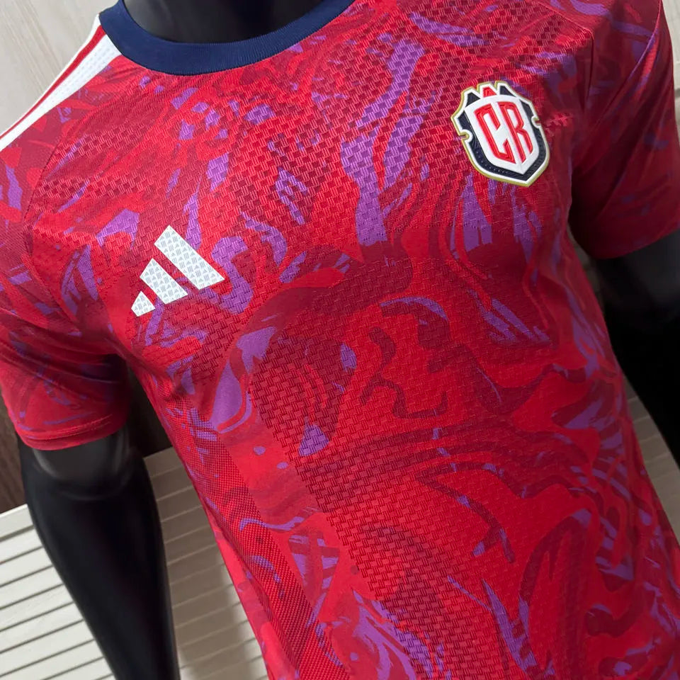 2026/27 Costa Rica Home Red Player Version Soccer Jersey Detail 4