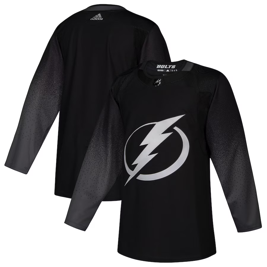 Men's Tampa Bay Lightning Black Alternate Authentic Blank Jerseys
