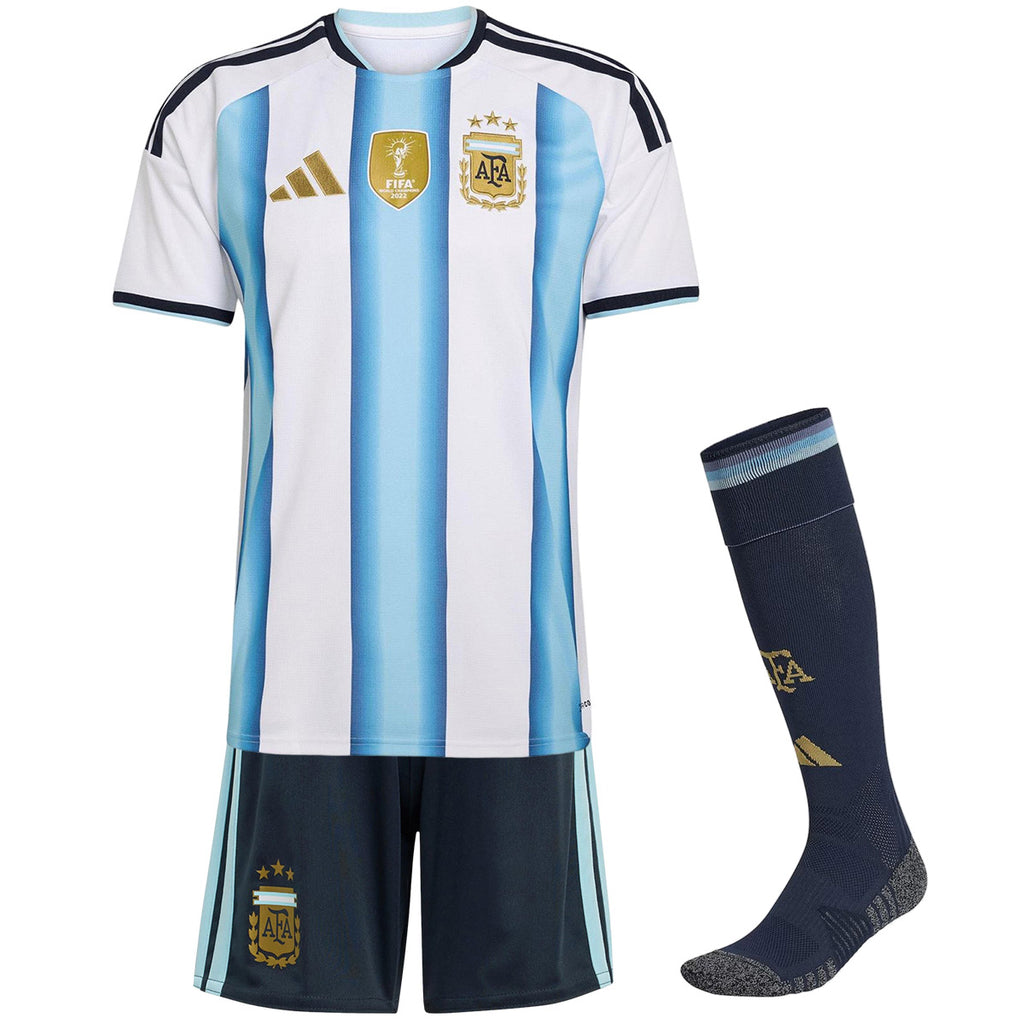 Kids Argentina Home Jersey Full Kit World Cup 2026 Back