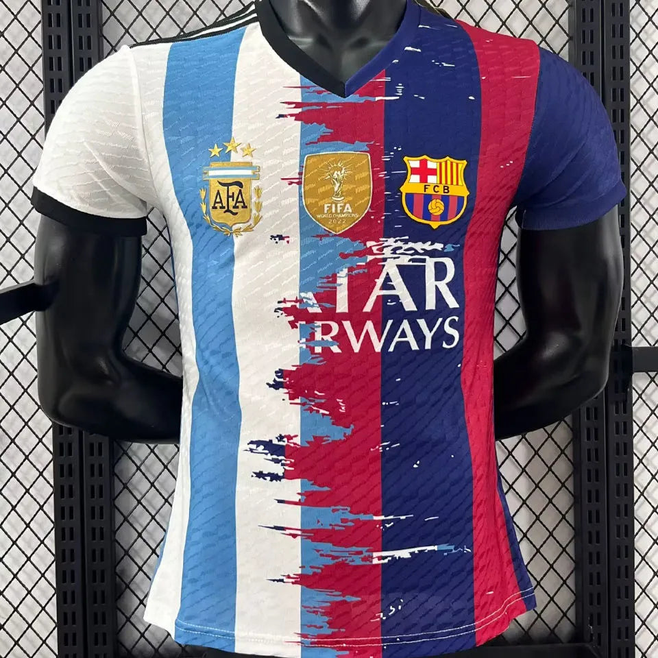 MESSI #10 Argentina x BA Special Edition Player Version Soccer Jersey Back