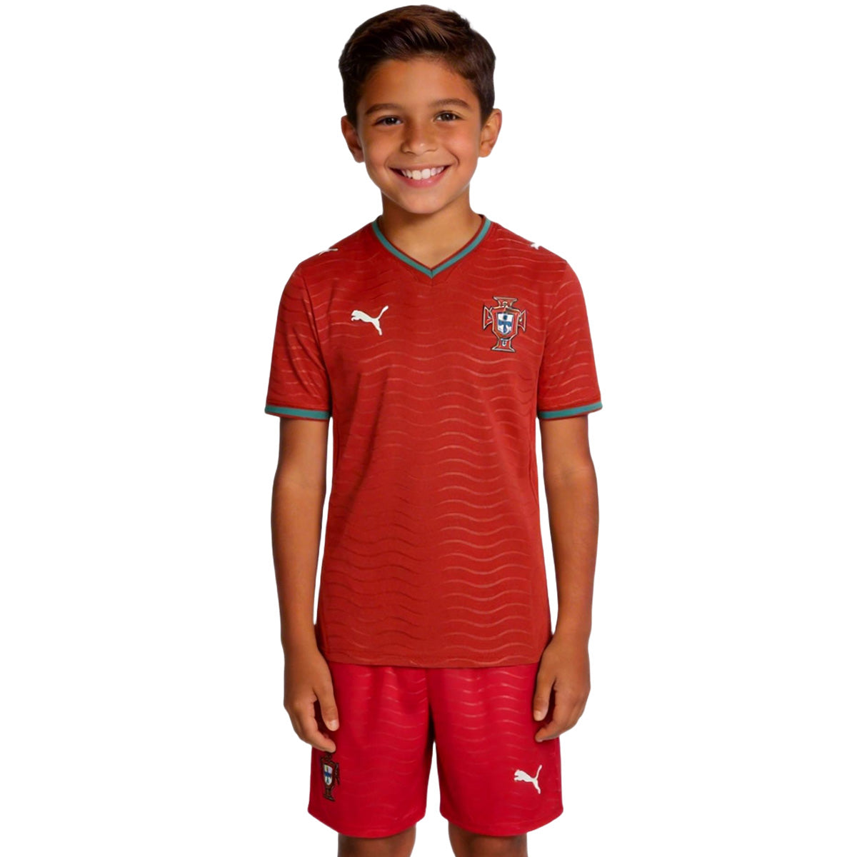 Kids Portugal Home Jersey Kit World Cup 2026 - [Super Replica] Front