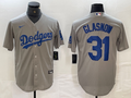 Men's Los Angeles Dodgers Tyler Glasnow #31 Gray Replica Player Jerseys
