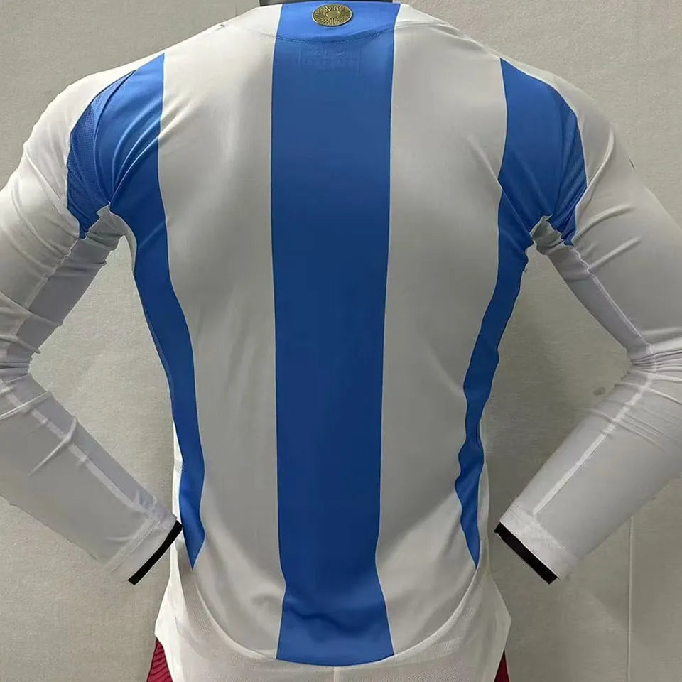 2024/25 Argentina Home Player Version Long Sleeve Jersey (Have FlFA World Champion 2022 有胸前章) Back
