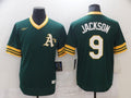 Men's Oakland Athletics Reggie Jackson #9 Green Replica Baseball Jerseys