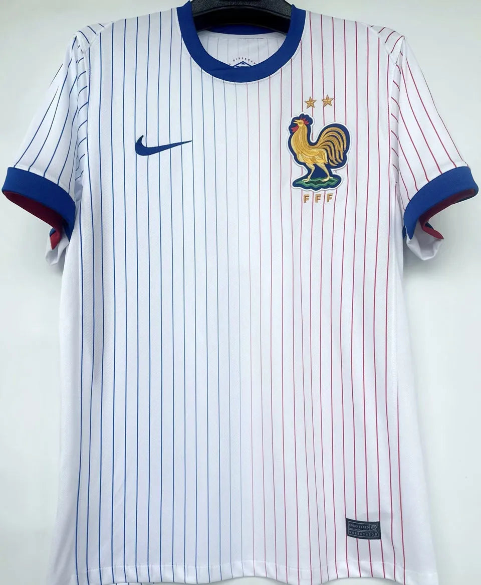 2024/25 France 1:1 Quality Away White Fans Soccer Jersey Front