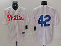 Men's Philadelphia Phillies #42 White 2024 Jackie Robinson Day Home Limited Jerseys